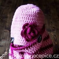 Háčkovaný setík - nákrčník + čepice